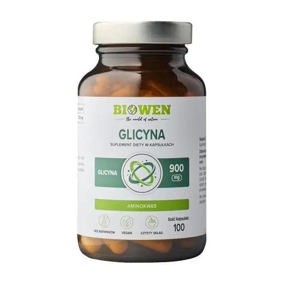 Biowen Glicyna 900mg 100 kapsułek cena 39,99zł