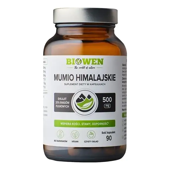 Biowen Mumio himalajskie 586 mg 90 kapsułek cena 54,99zł