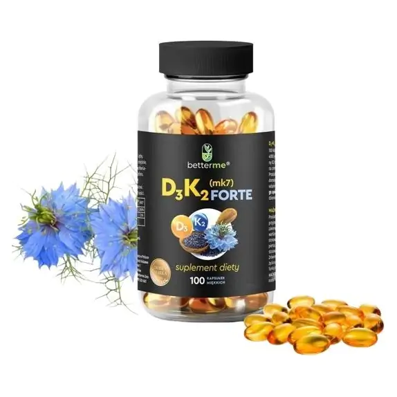 BetterMe Witamina D3+K2 MK7 Forte w oleju z czarnuszki 100 kapsułek cena 44,90zł