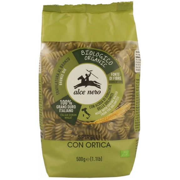 Makaron spirelli z pokrzywą 500 g BIO Alce Nero cena 10,15zł