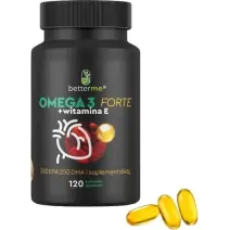 BetterMe Omega 3 Forte +  Witamina E 120kapsułek cena 49,90zł