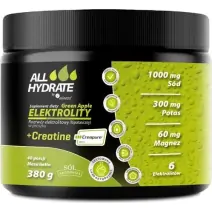 Aliness ALLHydrate Elektrolity + Creatine (Creapure®) Green Apple 380 g cena 79,90zł