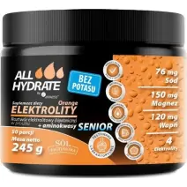 Aliness ALLHydrate Elektrolity Senior Orange bez potasu 245 g cena 59,90zł