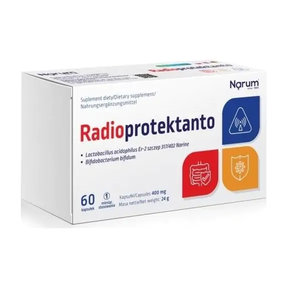 Narum Radioprotektanto 400mg 60 kapsułek cena 99,88zł