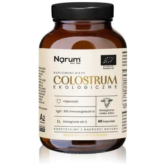 Narum Colostrum ekologiczne 60 kapsułek cena 139,00zł