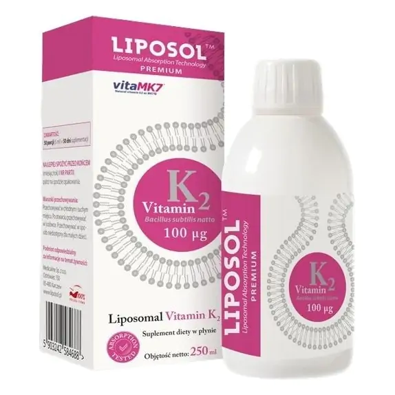 Liposol Liposomalna Witamina K2 (Vita MK7) 100 uq 250 ml cena 64,90zł