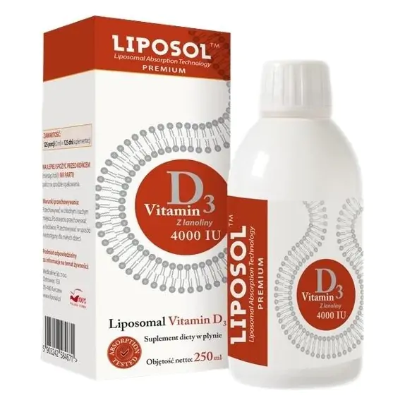 Liposol Liposomalna Witamina D3 4000 IU 250 ml cena 59,90zł
