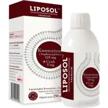 Liposol Liposomalna Kwercetyna 125 mg + Cynk 5 mg 250 ml cena 79,90zł