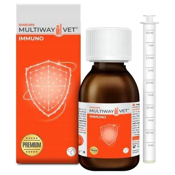 MultiWay Vet Duocaps Immuno na odporność dla psa i kota 90 ml cena 25,62$