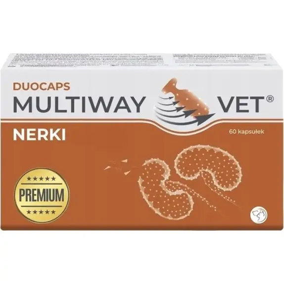 MultiWay Vet Duocaps na nerki dla psów i kotów 60 kapsułek cena 74,90zł
