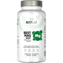 BestLab BestMag Night magnez na noc jabłczan magnezu 60 kapsułek cena 69,90zł