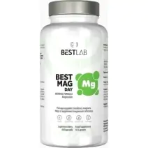 BestLab BestMag Day magnez na dzień jabłczan magnezu 60 kapsułek  cena 69,00zł