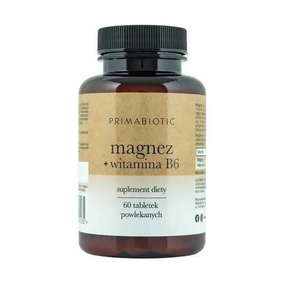 Primabiotic Magnez + witamina B6 60 tabletek cena 25,90zł