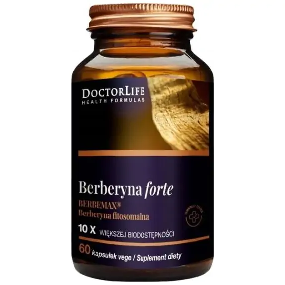 Doctor Life Berberyna Forte fitosomalna 60 kapsułek cena 84,49zł