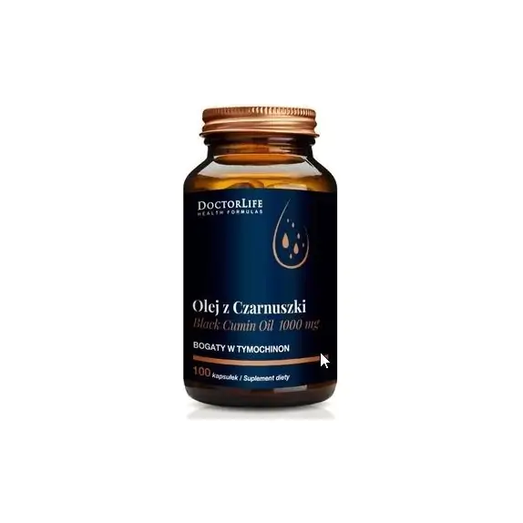 Doctor Life Olej z czarnuszki 1000 mg 60 kapsułek cena 58,30zł