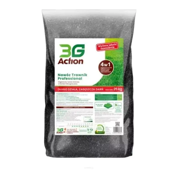 Nawóz do trawników specjalistyczny 4w1 Eco 25 kg 3G Action cena 251,20zł