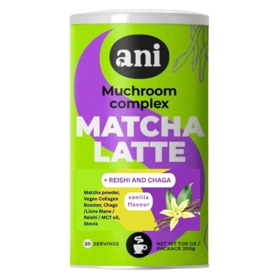 Napój mushroom complex matcha latte o smaku waniliowym 200g Ani cena 35,00zł