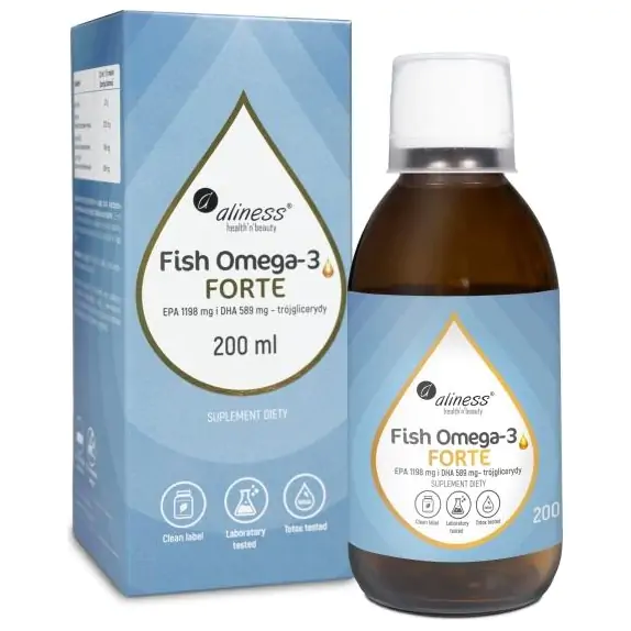 Aliness Fish Omega 3 FORTE 50/25 Trójglicerydy 200 ml cena 99,90zł