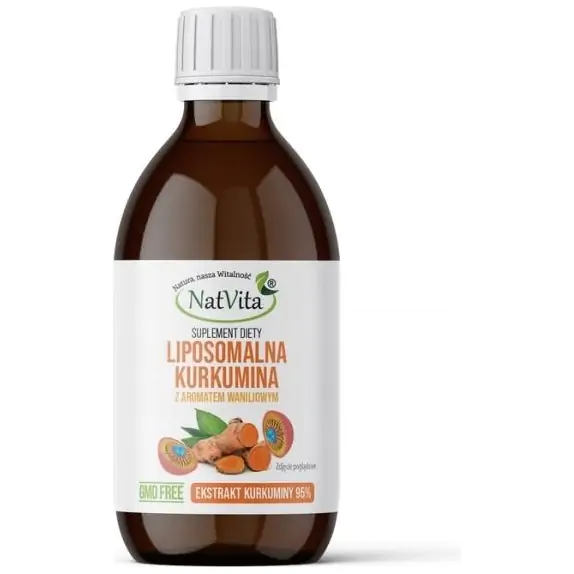 NatVita Kurkumina Liposomalna standaryzowana ekstrakt 95% kurkuma 250 ml cena 89,00zł