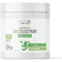 Natvita Colostrum BIO siara bydlęca 25% IgG 250 g cena 75,33$