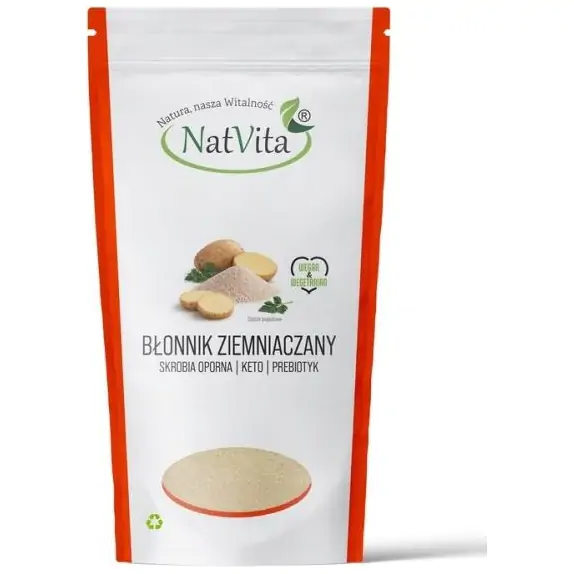 NatVita Błonnik ziemniaczany skrobia oporna Keto LowCarb 270 g cena 4,29$