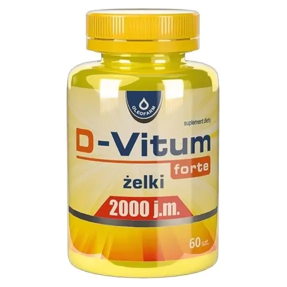 D-Vitum Forte 2000j.m. żelki 60 sztuk Oleofarm cena 30,00zł