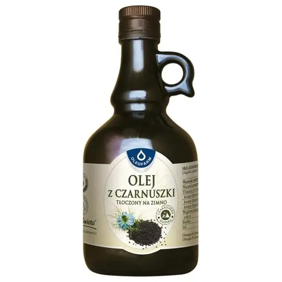 Olej z czarnuszki tłoczony na zimno 500 ml Oleofarm cena 61,00zł