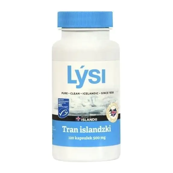 Lysi tran islandzki 500 mg 120 kapsułek cena 48,85zł