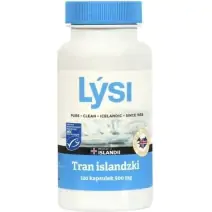 Lysi tran islandzki 500 mg 120 kapsułek cena 48,85zł