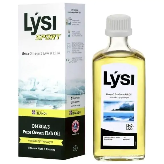 Lysi Tran islandzki SPORT cytrynowy 240 ml cena 19,84$