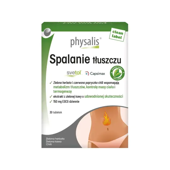 Physalis Tabletki na spalanie tłuszczu 30 tabletek cena 47,00zł