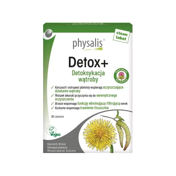 Physalis Tabletki na detoksykację wątroby 30 tabletek cena 39,00zł