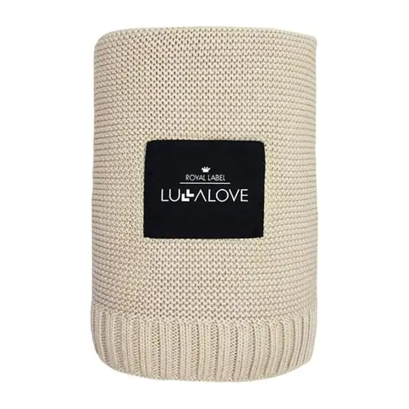 LullaLove Duży koc całoroczny bambus-bawełna 120x100cm Milk Coffee beż  cena 229,00zł