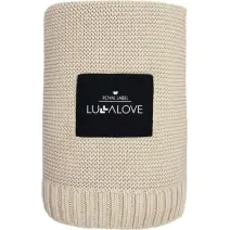 LullaLove Duży koc całoroczny bambus-bawełna 120x100cm Milk Coffee beż  cena 229,00zł