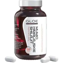 GLOE Mumio himalajskie Shilajit 400mg kwasy fulwowe 90kapsułek cena 13,20$