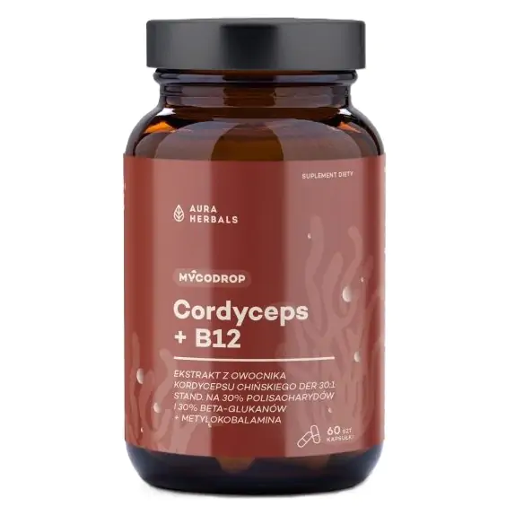 Aura Herbals Mycodrop Cordyceps 60 kapsułek cena 29,90zł