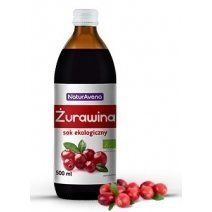 Sok z żurawiny bez cukru BIO 500 ml NaturAvena