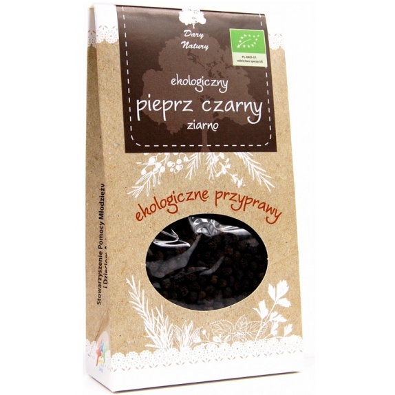 Pieprz czarny ziarnisty 50 g BIO Dary Natury cena 12,65zł