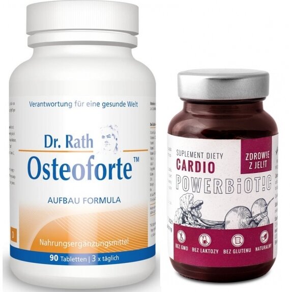 Dr Rath Osteoforte 90 tabletek + Powerbiotic Cardio Burak 60 kapsułek Ecobiotics cena €56,62