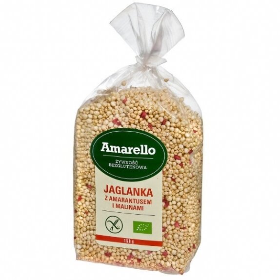 Jaglanka z  amarantusem i malinami 150 g Amarello cena 16,43zł