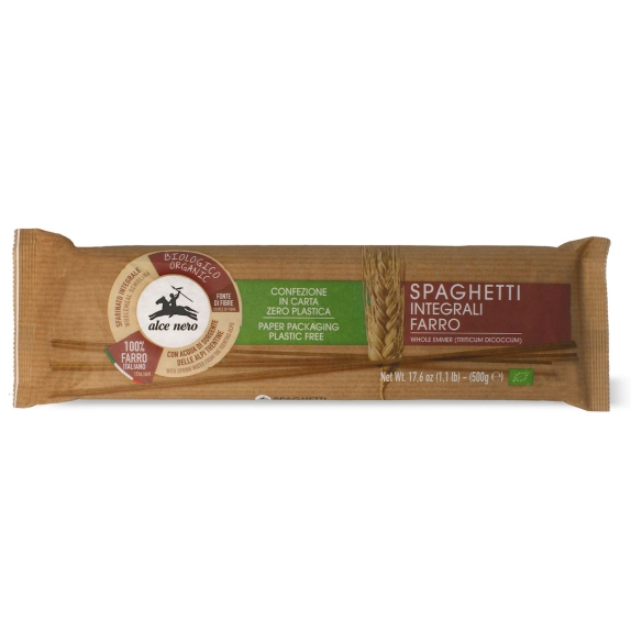 Makaron spaghetti z płaskurki razowy 500 g BIO Alce Nero cena 13,05zł