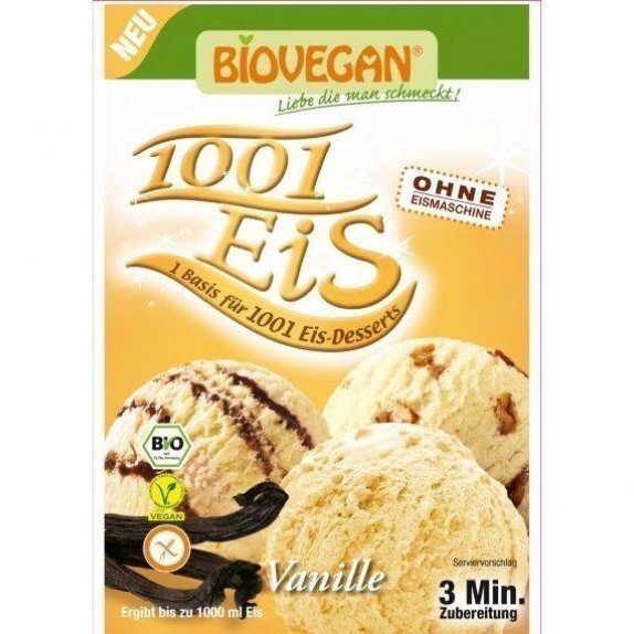 Lody w proszku wanilia bezglutenowe 77 g BioVegan cena 7,65zł