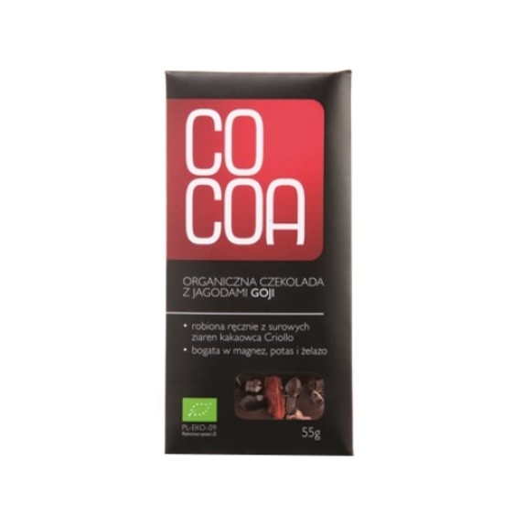 Cocoa czekolada surowa z jagodami goji 50g BIO MAJOWA PROMOCJA! cena 9,85zł
