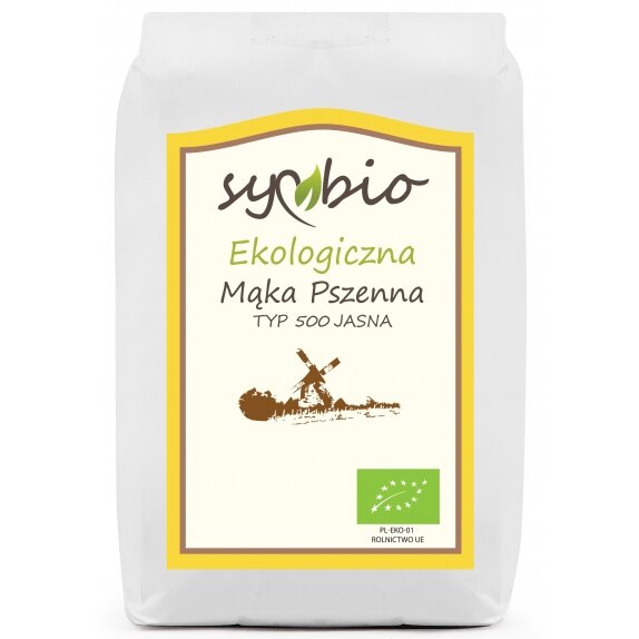 Mąka pszenna jasna typ 500 1 kg BIO Symbio cena 7,90zł