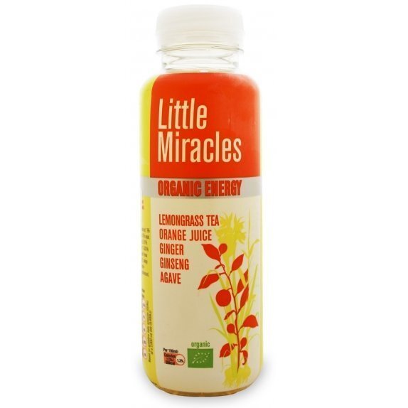 Napój energetyczny o smaku trawy cytrynowej, soku pomarańczowego, imbiru, żeńszenia330 ml L.Miracles cena 5,15zł