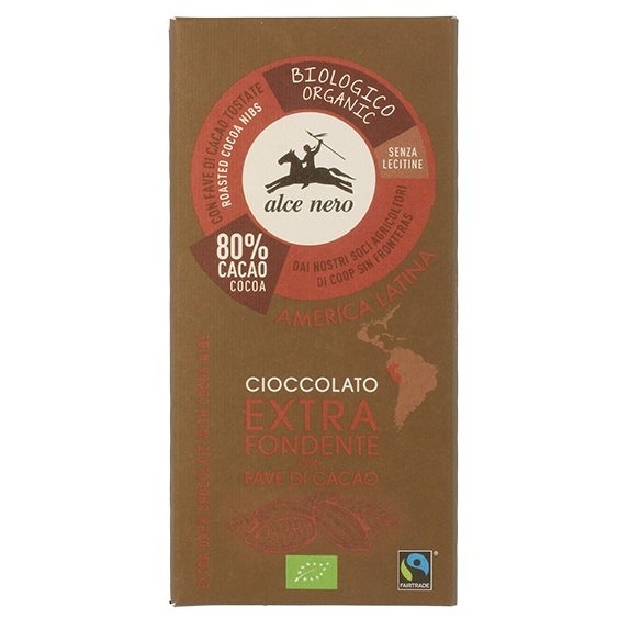 Czekolada gorzka z kawałkami kakao 100 g BIO Alce Nero cena 18,29zł
