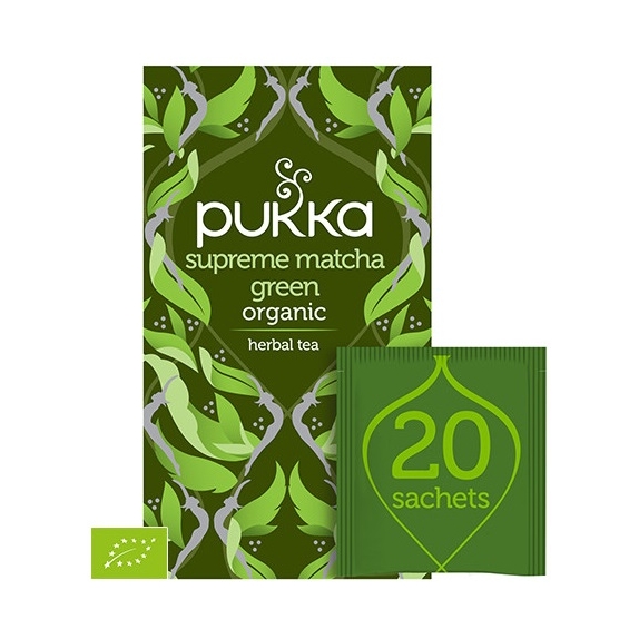 Pukka supreme matcha green 20 saszetek BIO cena 26,90zł