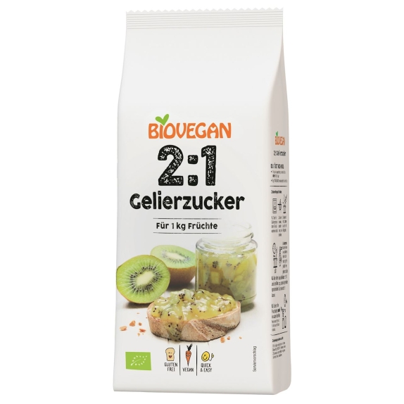 Cukier żelujący 2:1 bezglutenowy BIO 500 g Biovegan cena 12,89zł