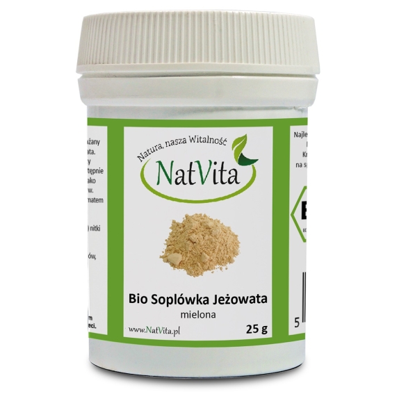 Grzyb soplówka jeżowata hericium 25 g BIO Natvita  cena 13,00zł