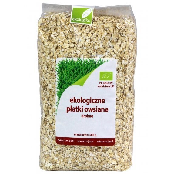 Płatki owsiane drobne 600 g Ekologiko cena 7,76zł